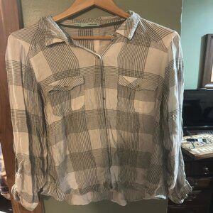 Women's Size XL Maurice's Plaid Button Down Shirt